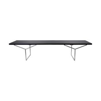 Banco Bertoia - Cor Preta com Base Cromada