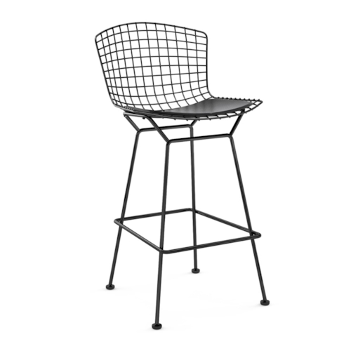 Banqueta Bertoia - Base Original - Cor Preta