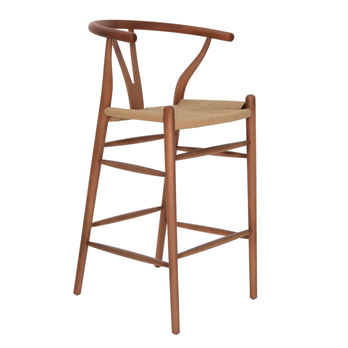 Banqueta Wishbone - Madeira Escurecida