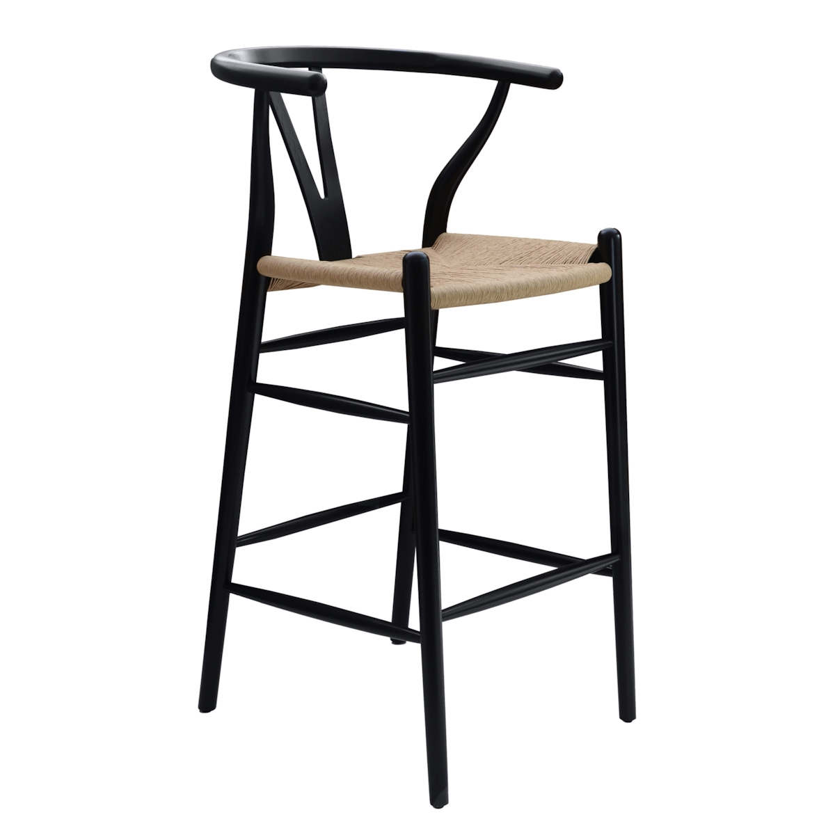 Banqueta Wishbone - Madeira Preta