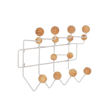 Cabideiro Eames Hang It All - Branco e Natural