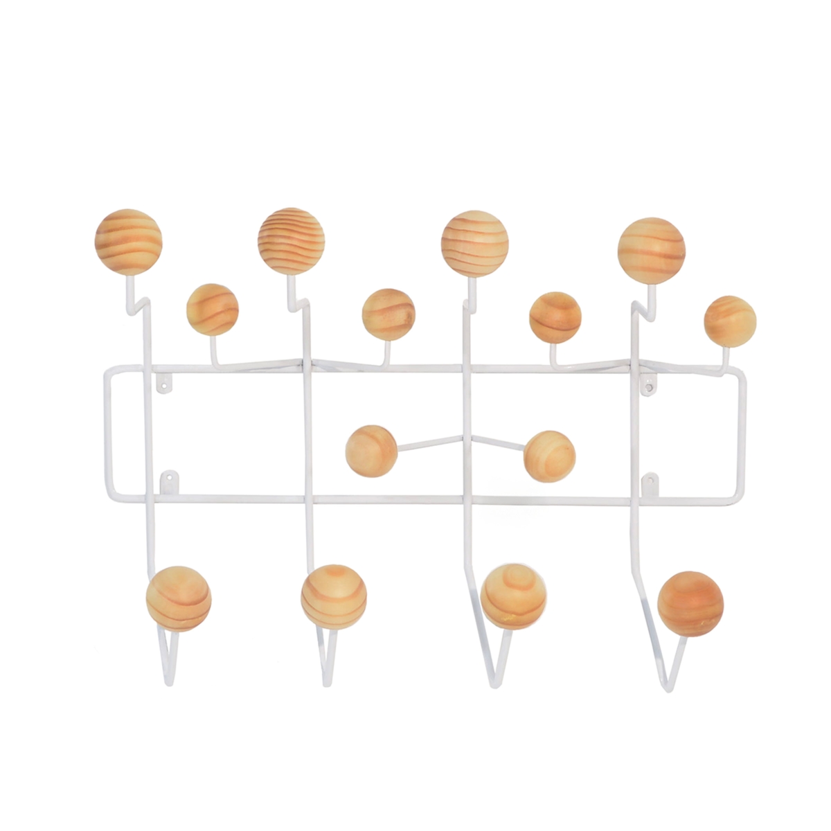 Cabideiro Eames Hang It All - Branco e Natural