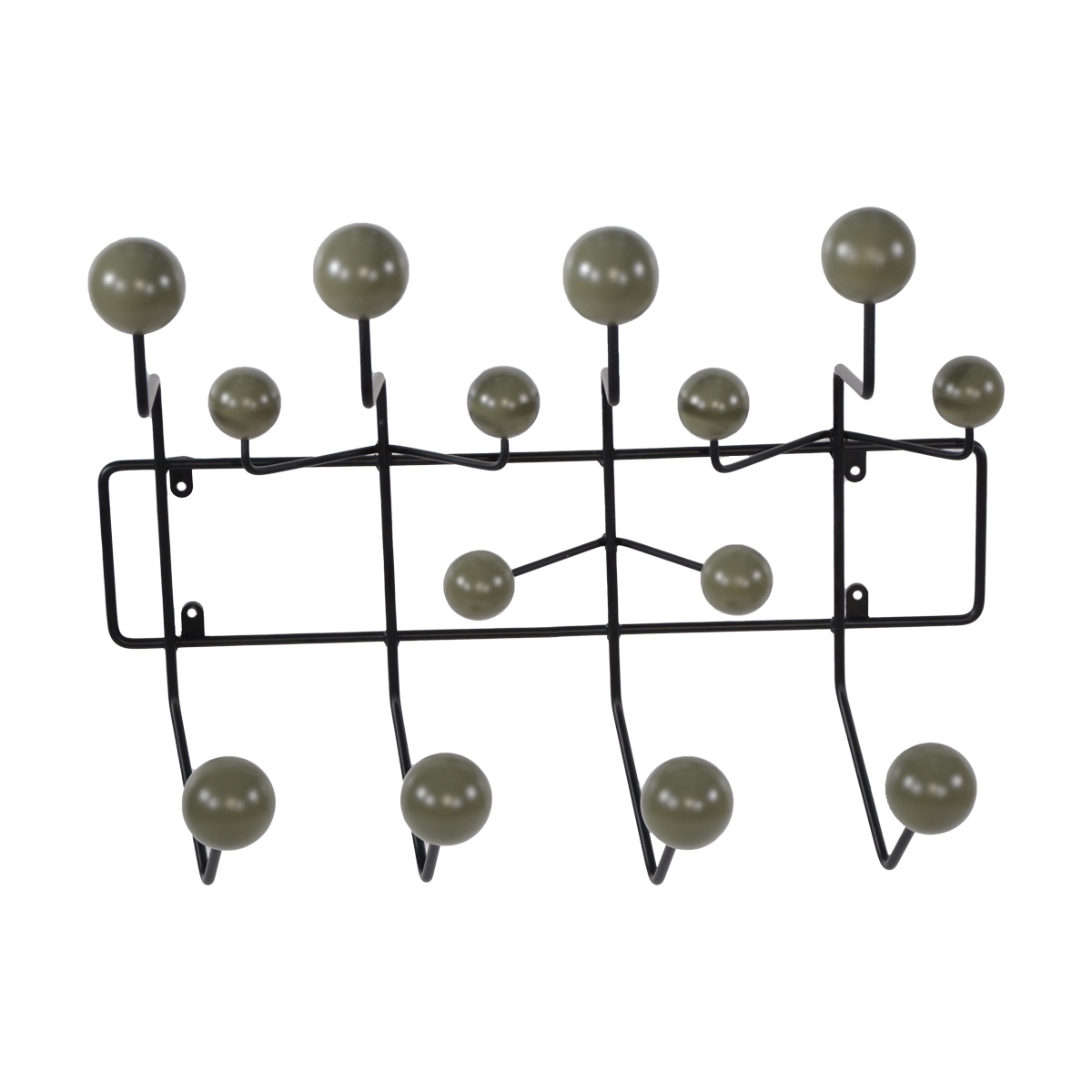 Cabideiro Eames Hang It All - Preto e Verde Militar