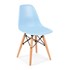 Cadeira Charles Eames Eiffel Sem Braços - Base Madeira - Assento em Polipropileno Cor Azul Claro