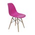Cadeira Charles Eames Eiffel Sem Braços - Base Madeira - Assento em Polipropileno Cor Rosa Pink