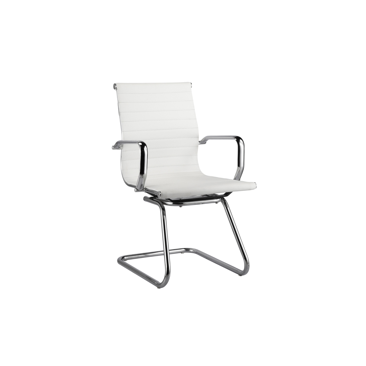 Cadeira de Escritório Fixa Interlocutor Charles Eames Esteira Baixa - Cor Branca