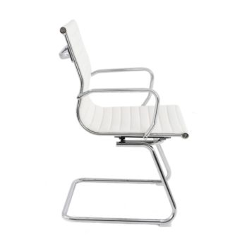 Cadeira de Escritório Fixa Interlocutor Charles Eames Esteira Baixa - Cor Branca