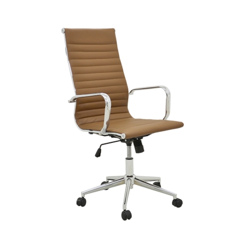 Cadeira De Escritório Presidente Charles Eames Esteira Alta - Cor Marrom Cadeira De Escritório Presidente Charles Eames Esteira Alta - Cor Marrom