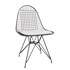 Cadeira Eames Aramada - Aço Preta - Almofada Branca