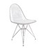 Cadeira Eames Aramada - Cromada - Almofada Branca
