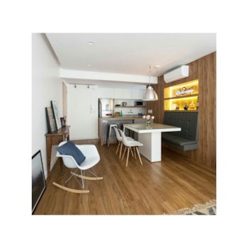Cadeira Eames Eiffel Balanço - Base em Aço Cromado e Madeira Clara - Assento Cor Branca