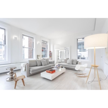 Cadeira Eames Eiffel Balanço - Base em Aço Cromado e Madeira Clara - Assento Cor Branca