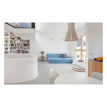 Cadeira Eames Eiffel Balanço - Base em Aço Cromado e Madeira Clara - Assento Cor Branca
