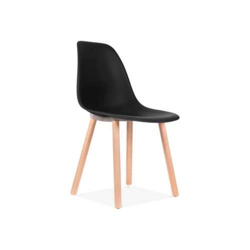 Cadeira Eames Eiffel Sem Braços Com Base Hal - Assento em Polipropileno - Cor Preta