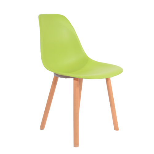 Cadeira Eames Eiffel Sem Braços Com Base Hal - Assento em Polipropileno - Cor Verde Claro