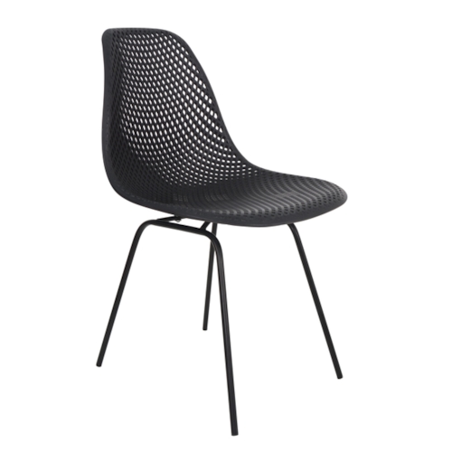 Cadeira Eiffel Colméia - Base DSX Preta - Cor Preta Cadeira Eiffel Colméia - Base DSX Preta - Cor Preta