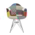 Cadeira Eiffel Com Braços - Base Metal Preta - Patchwork Principal