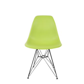 Cadeira Eiffel Sem Braços - Base em Aço Preto - Cor Verde Claro