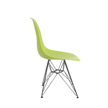 Cadeira Eiffel Sem Braços - Base em Aço Preto - Cor Verde Claro