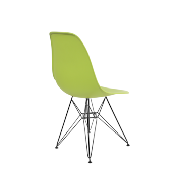 Cadeira Eiffel Sem Braços - Base em Aço Preto - Cor Verde Claro