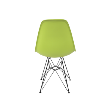 Cadeira Eiffel Sem Braços - Base em Aço Preto - Cor Verde Claro