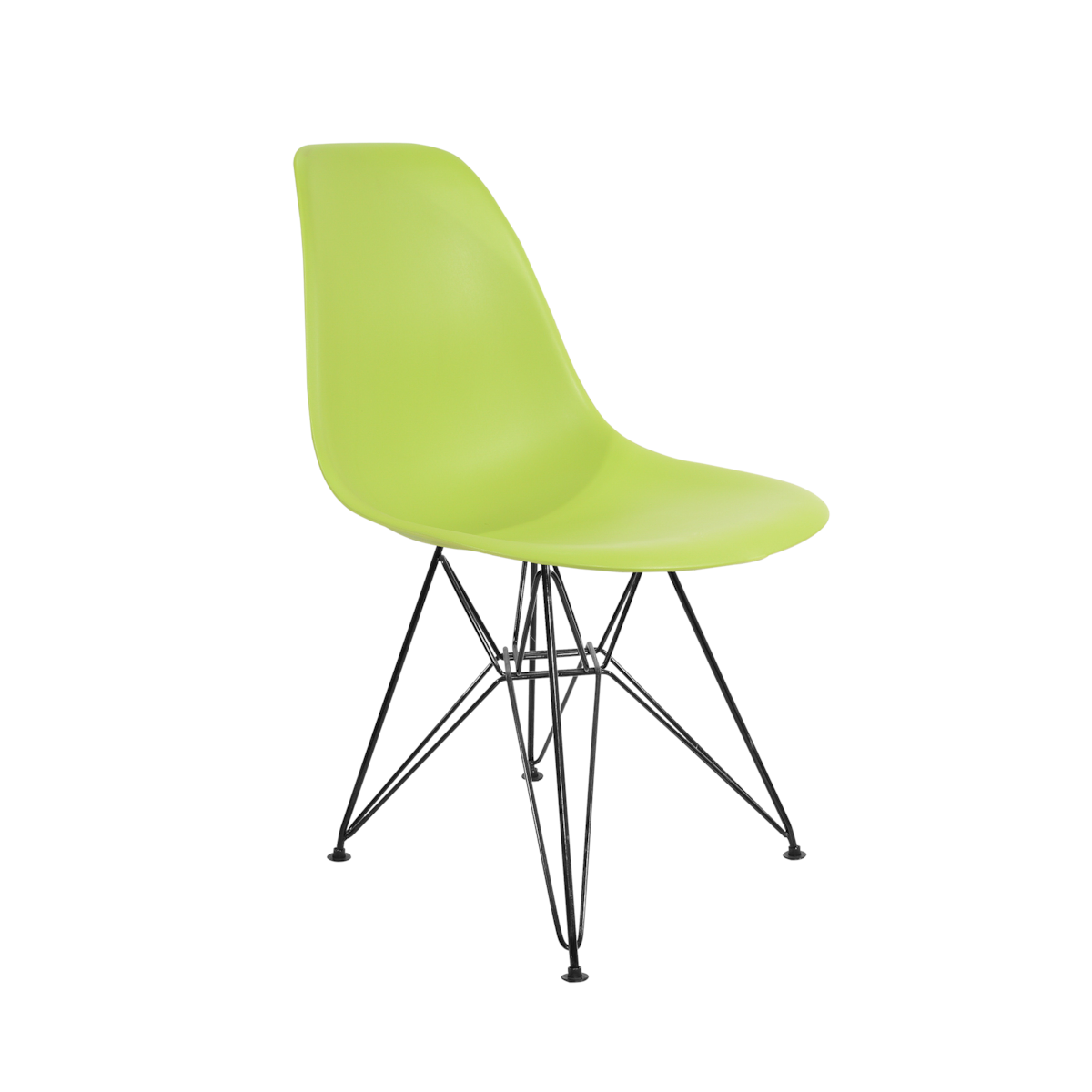 Cadeira Eiffel Sem Braços - Base em Aço Preto - Cor Verde Claro