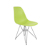 Cadeira Eiffel Sem Braços - Base Metal Preto - Cor Verde Claro