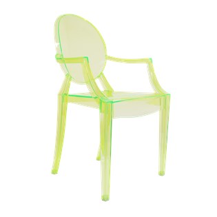 Cadeira Ghost com Braços em Policarbonato - Cor Verde