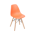 Cadeira Infantil Eiffel sem Braços Kids - Base Madeira - Cor Laranja