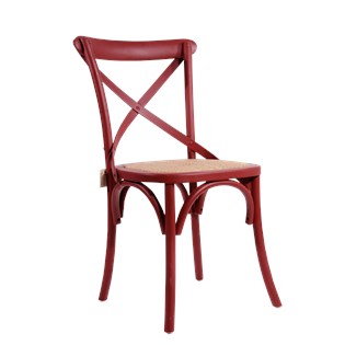 Cadeira Katrina Desgastada - Cor Vermelha