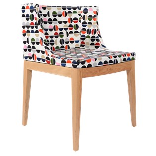 Cadeira Mademoiselle - Base Madeira - Assento Estampa Colors