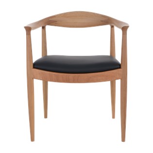 Cadeira The Chair - Madeira Natural - Assento em PVC Preto
