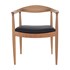 Cadeira The Chair - Madeira Natural - Couro Natural Preto