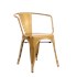 Cadeira Tolix com Braços - Cor Dourada