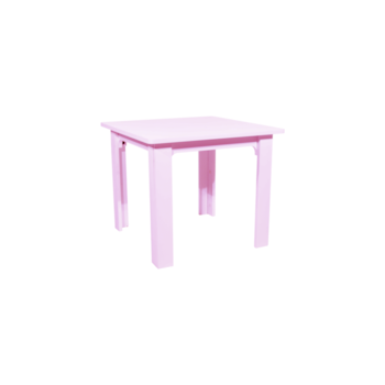 Conjunto Infantil Mesa e Bancos Beija Flor - Cor Rosa Clara