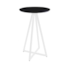 Mesa Bistrô Zig - Base em Aço Branca - Tampo Redondo 60cm - Preta
