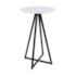 Mesa Bistrô Zig - Base em Aço Preta - Tampo Redondo 60cm - Cor Branca