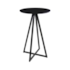 Mesa Bistrô Zig - Base em Aço Preta - Tampo Redondo 60cm - Cor Preta
