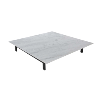 Mesa de Centro Turim Base Preta - Tampo 120cm Mármore Espírito Santo