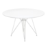 Mesa Eames Eiffel - Base Metal Cromado - Redonda 90cm - Branco