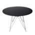 Mesa Eames Eiffel - Base Metal Cromado - Redonda 90cm - Preta