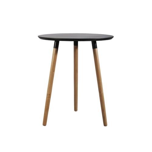 Mesa Eiffel Tripé - Tampo MDF 60cm - Cor Preta