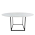 Mesa Olympiah - Base Preta - Tampo Redondo 137cm - Mármore Espírito Santo