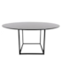 Mesa Olympiah - Base Preta - Tampo Redondo 137cm - Mármore Nero Marquina