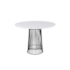 Mesa Platner - Base Preta - Tampo Redondo 90cm - Branca