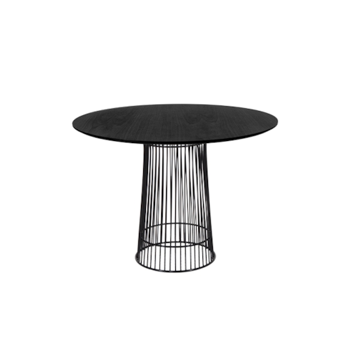 Mesa Platner - Base Preta - Preta Ebanizada