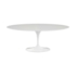 Mesa Saarinen Tulipa Branca - Tampo Oval 235x122cm - Madeira Branca