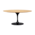 Mesa Saarinen Tulipa Preta - Tampo Oval 244x137cm - Madeira Natural