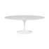 Mesa Saarinen Tulipa Preta - Tampo Oval 244X137cm - Mármore Branco Prime