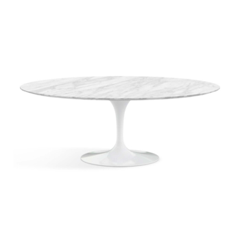 Mesa Saarinen Tulipa Oval - Mármore Carrara
